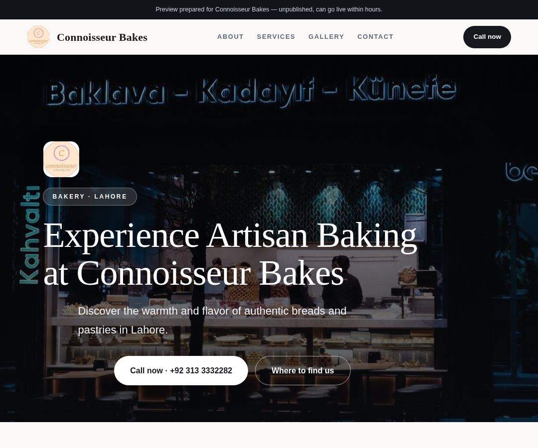 Connoisseur Bakes