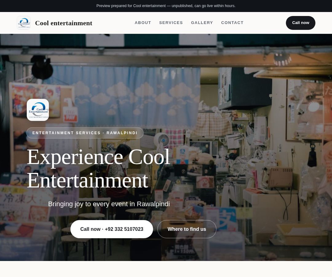 Cool entertainment