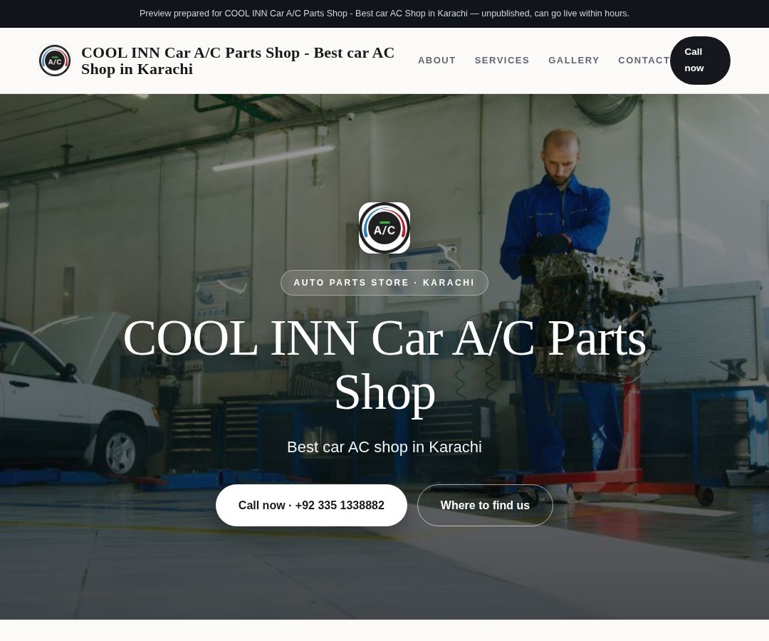 COOL INN Car A/C Parts Shop - Best car AC Shop in Karachi