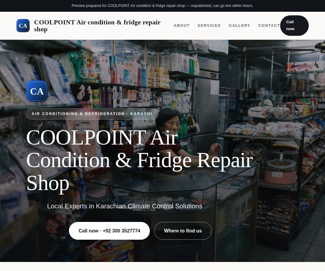 COOLPOINT Air condition & fridge repair shop