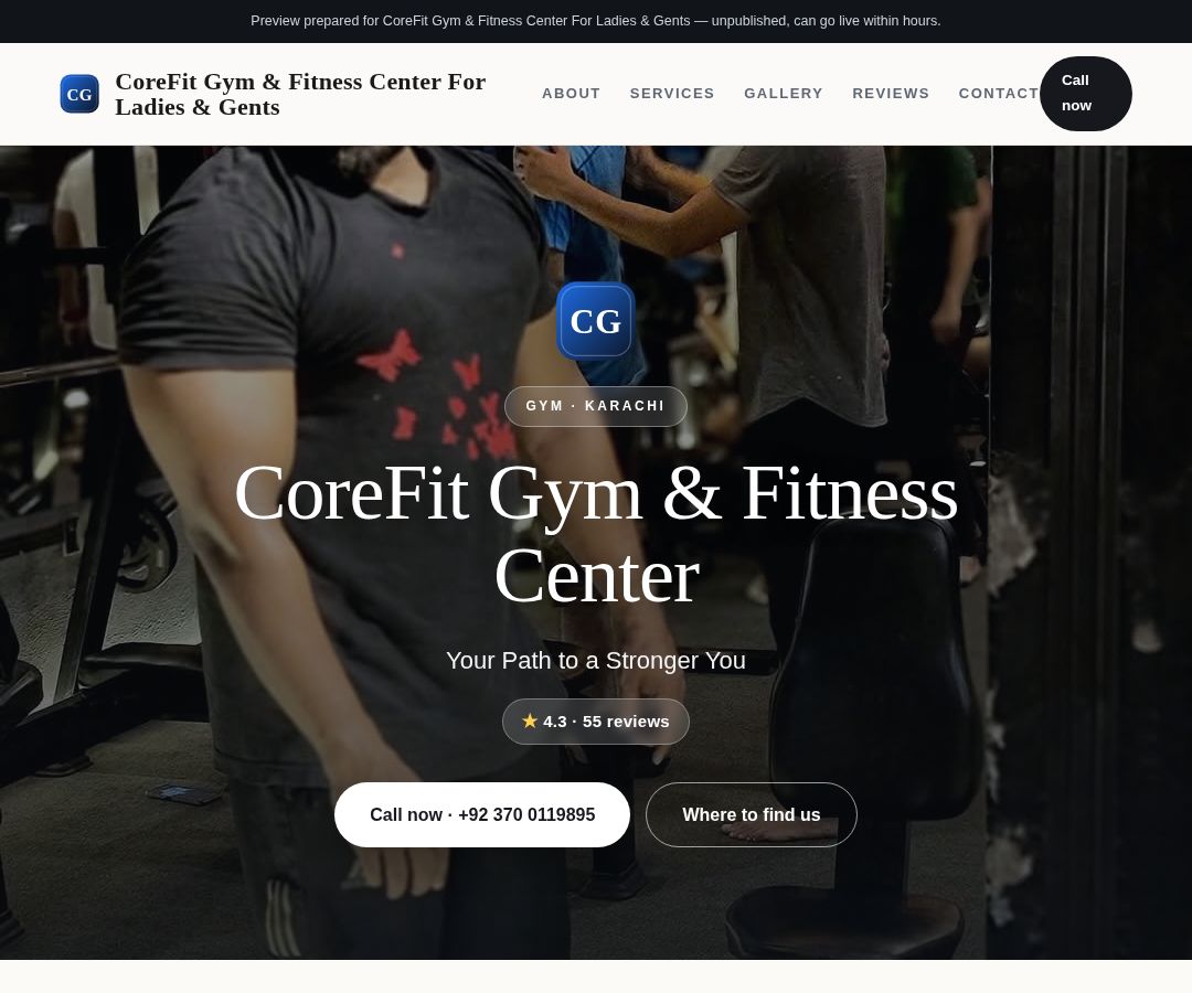 CoreFit Gym & Fitness Center For Ladies & Gents