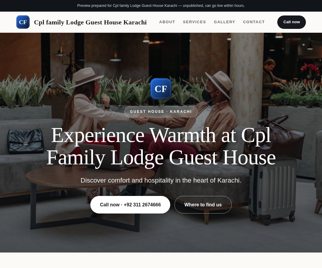 Cpl family Lodge Guest House Karachi