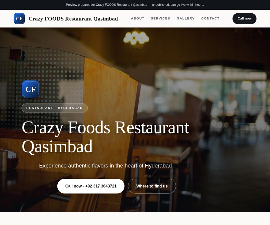 Crazy FOODS Restaurant Qasimbad