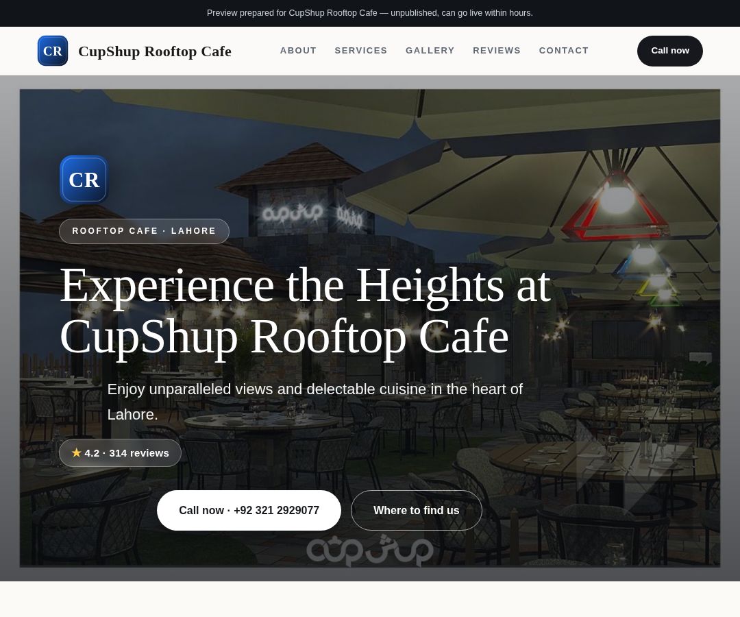 CupShup Rooftop Cafe