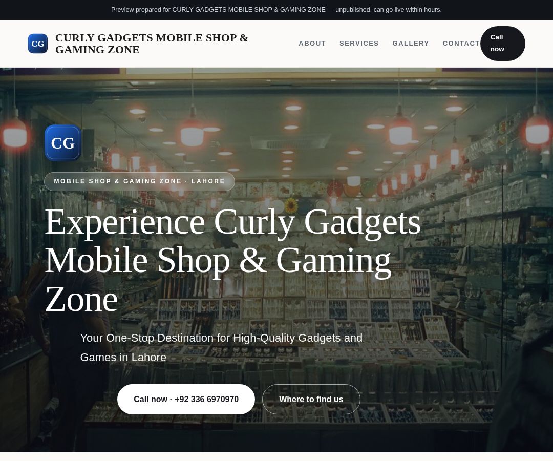 CURLY GADGETS MOBILE SHOP & GAMING ZONE