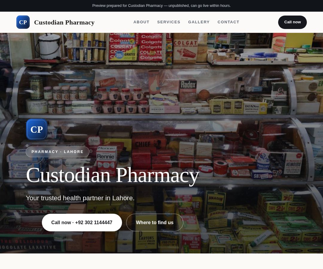 Custodian Pharmacy