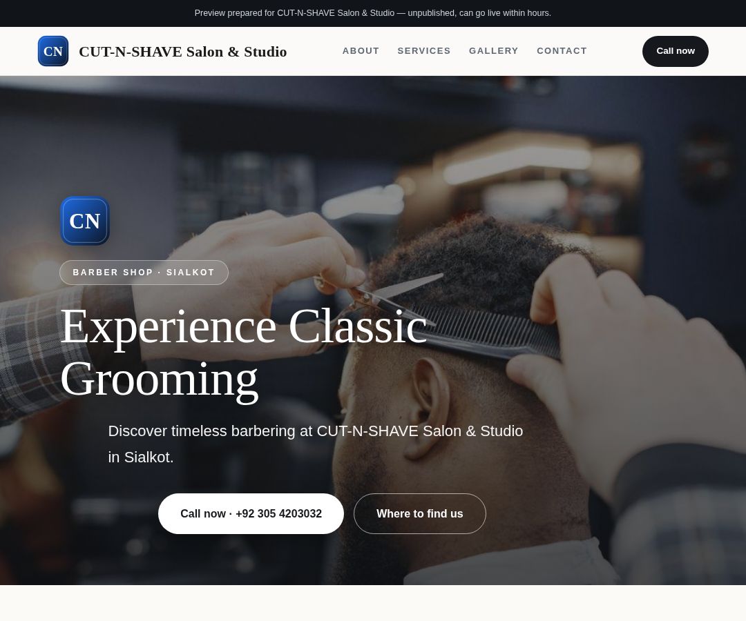 CUT-N-SHAVE Salon & Studio