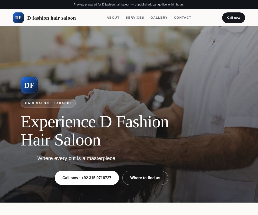 D fashion hair saloon