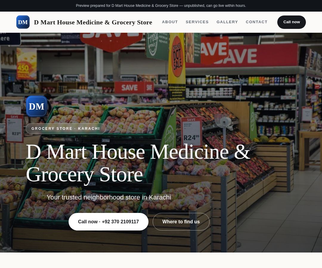 D Mart House Medicine & Grocery Store