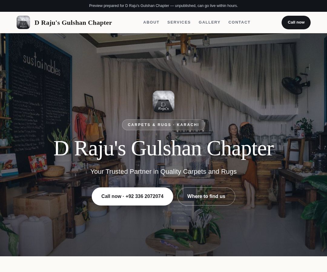 D Raju's Gulshan Chapter