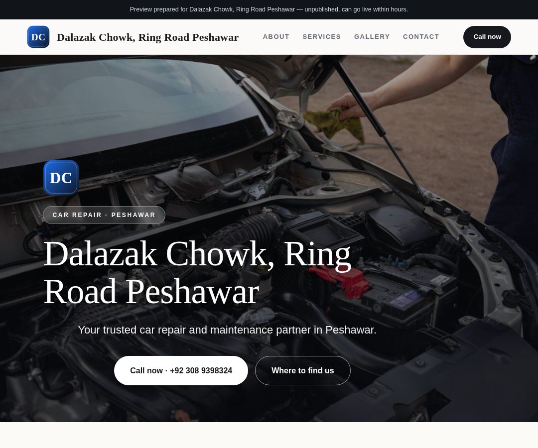 Dalazak Chowk, Ring Road Peshawar