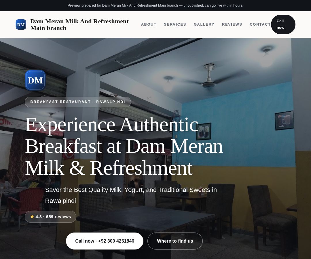 Dam Meran Milk And Refreshment Main branch