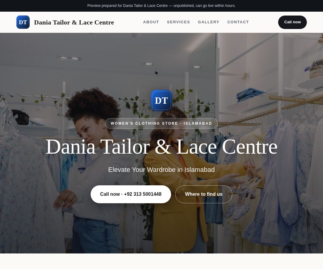 Dania Tailor & Lace Centre