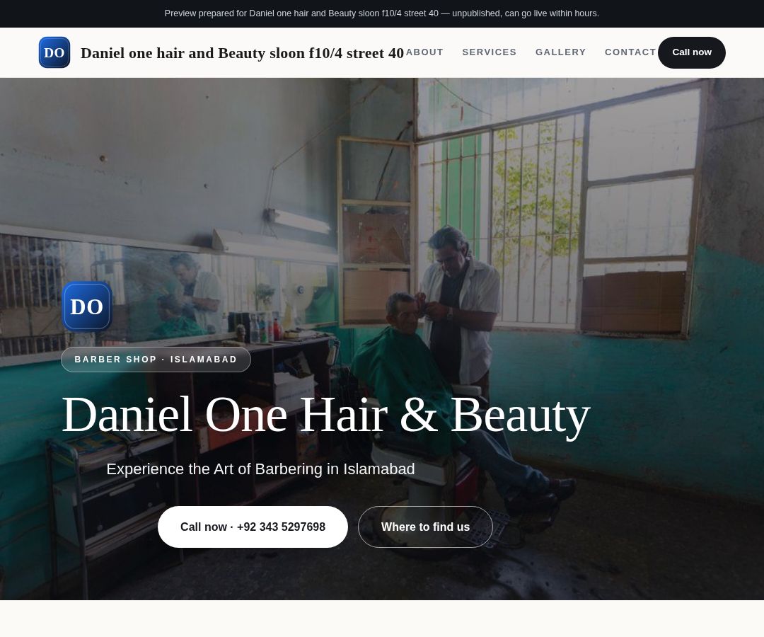 Daniel one hair and Beauty sloon f10/4 street 40