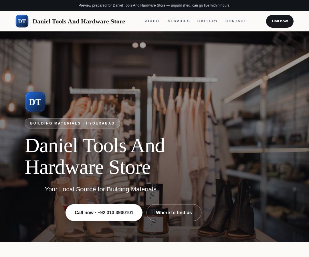 Daniel Tools And Hardware Store