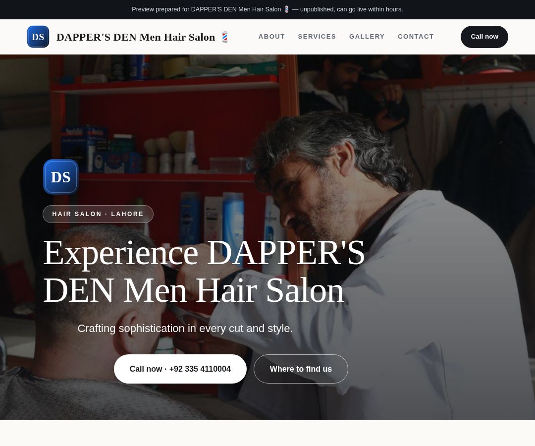 DAPPER'S DEN Men Hair Salon 💈