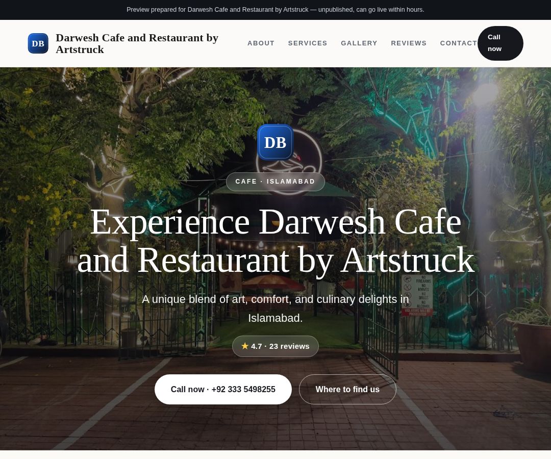 Darwesh Cafe and Restaurant by Artstruck