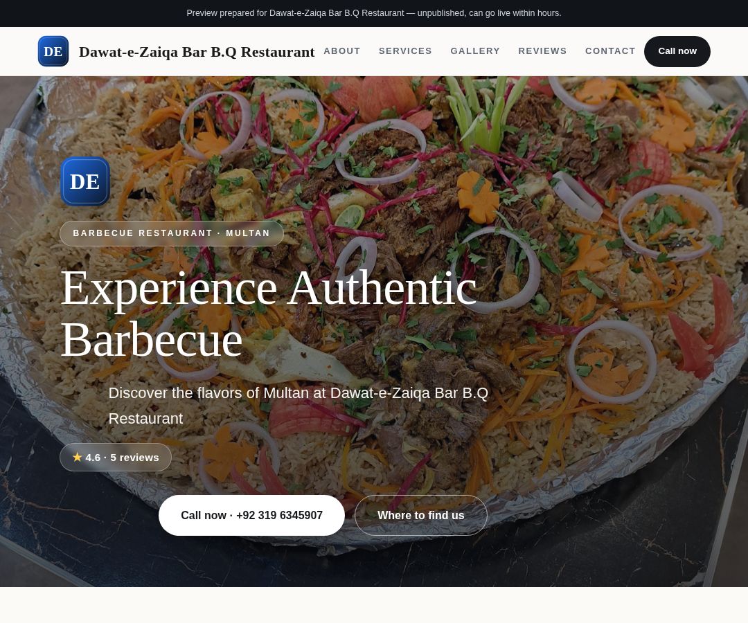 Dawat-e-Zaiqa Bar B.Q Restaurant