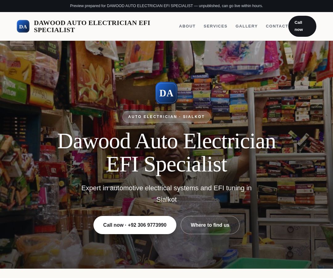 DAWOOD AUTO ELECTRICIAN EFI SPECIALIST