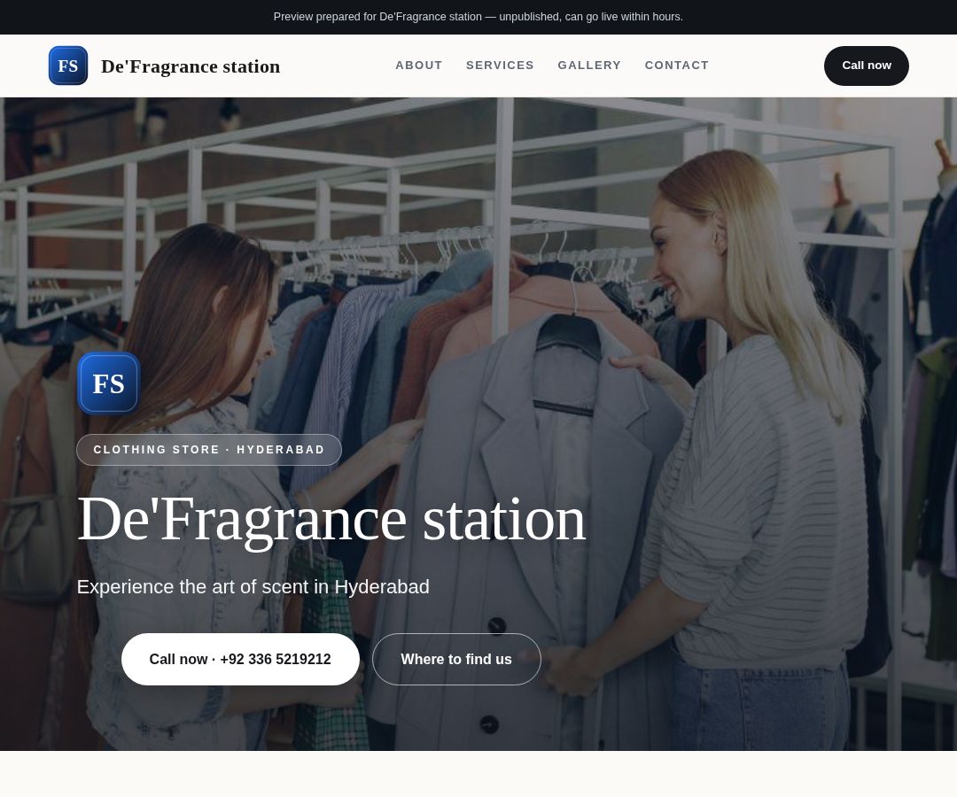 De'Fragrance station