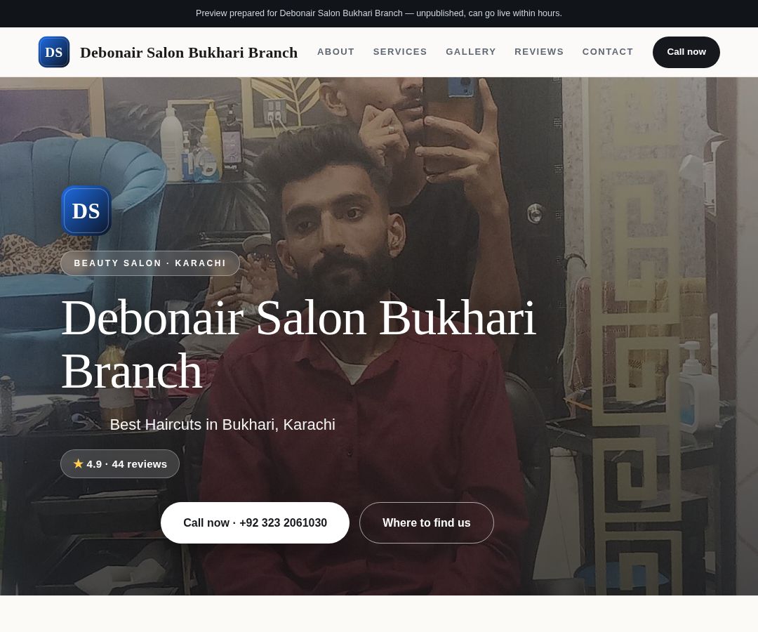 Debonair Salon Bukhari Branch