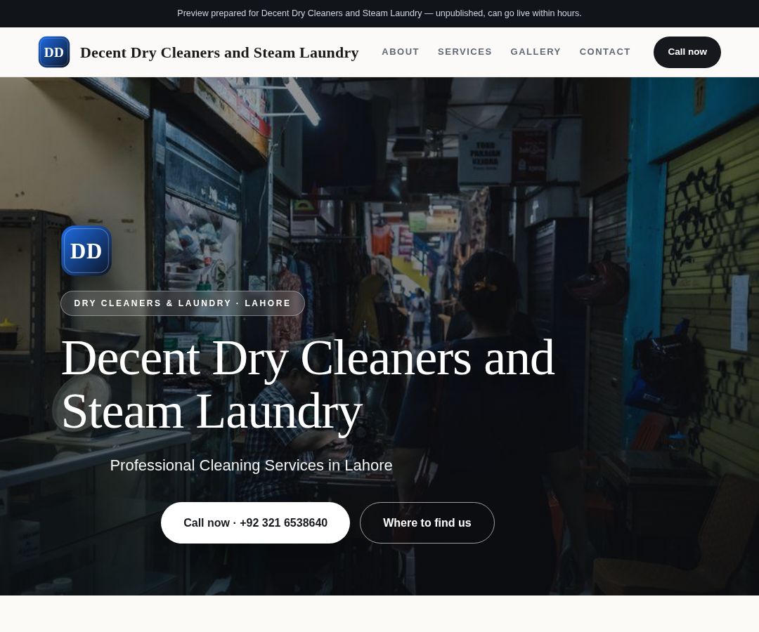 Decent Dry Cleaners and Steam Laundry