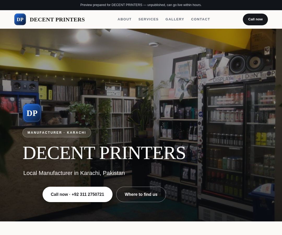 DECENT PRINTERS