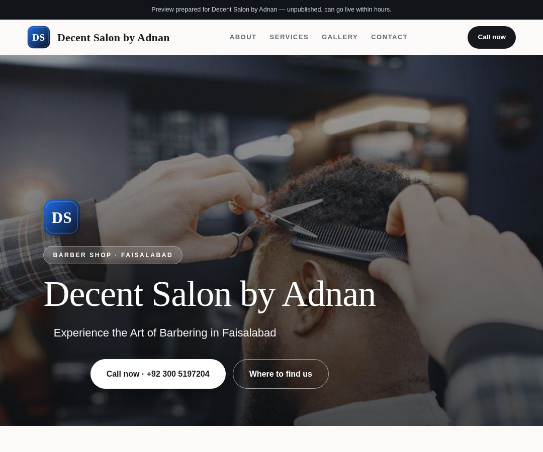 Decent Salon by Adnan