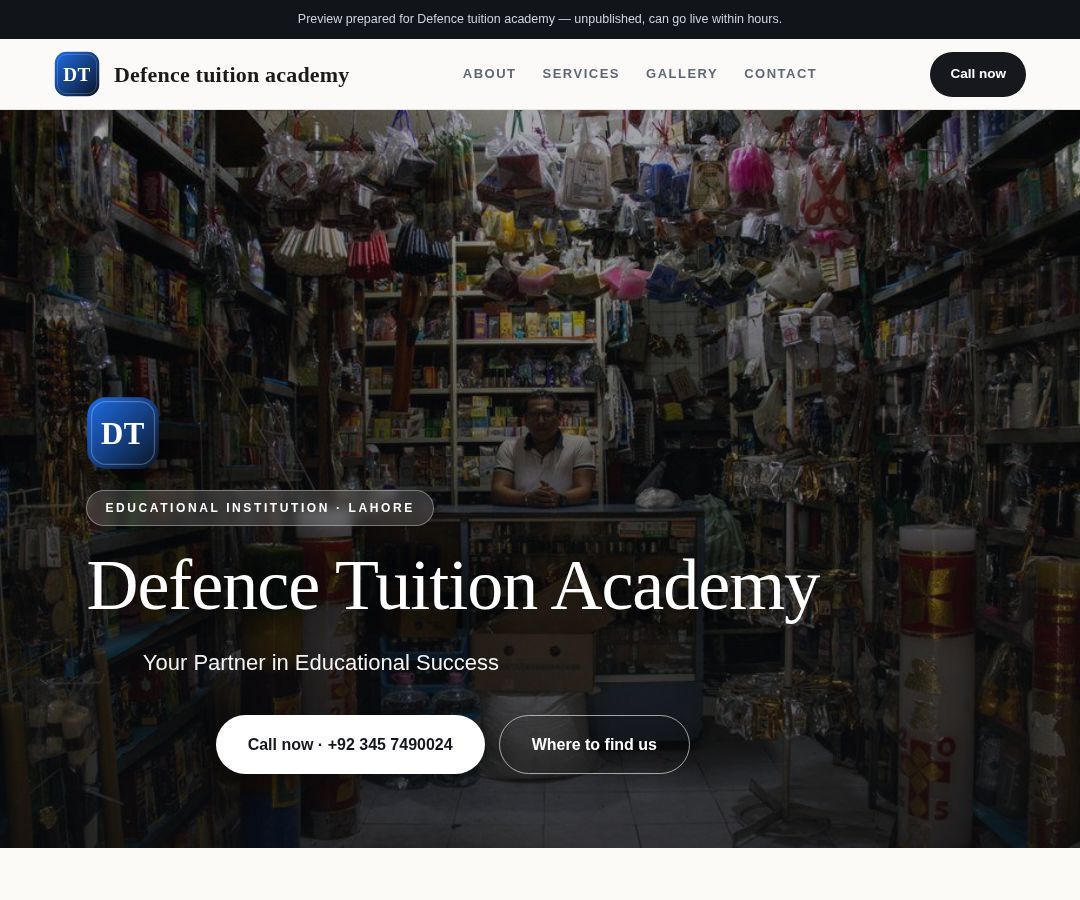 Defence tuition academy