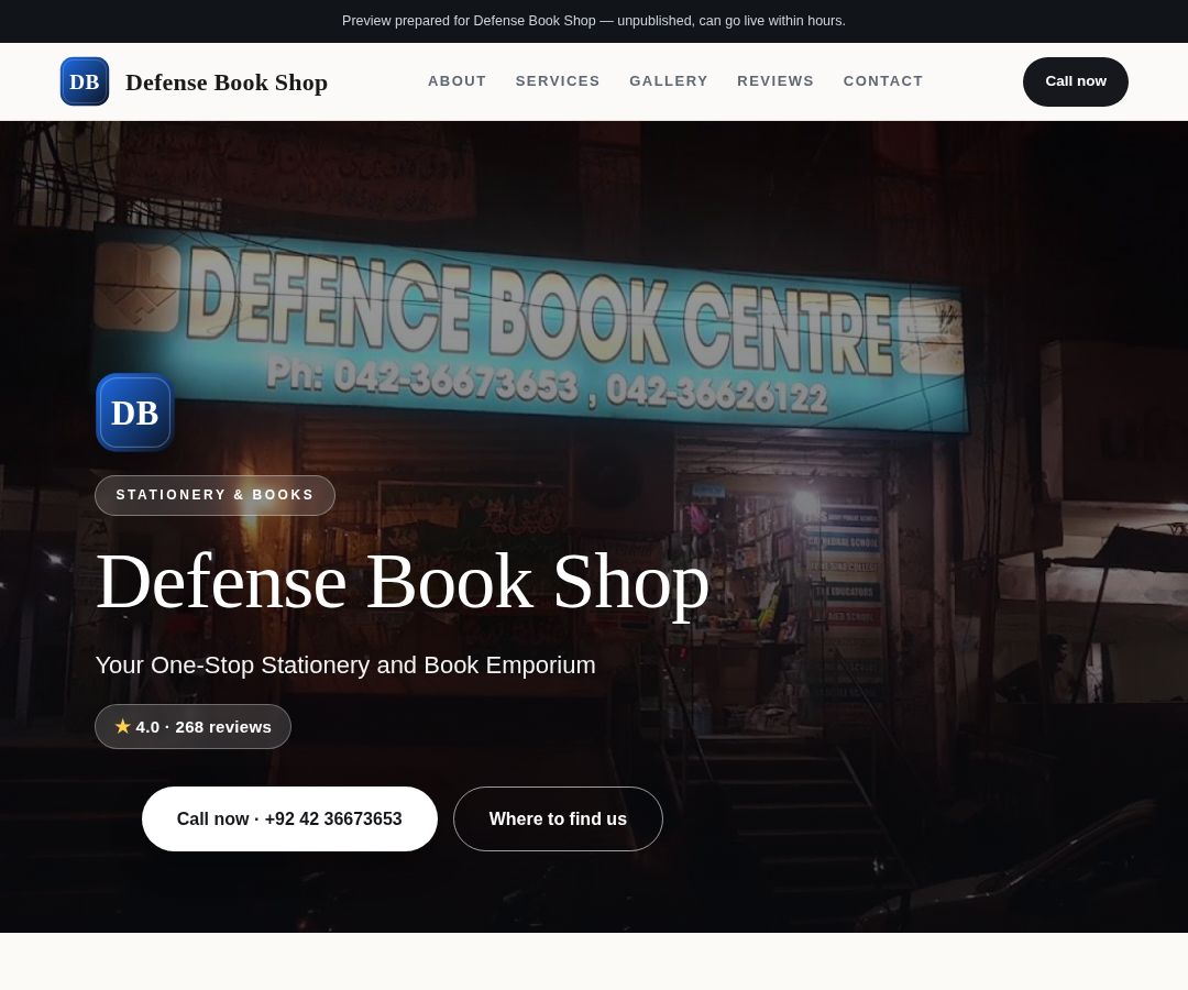 Defense Book Shop