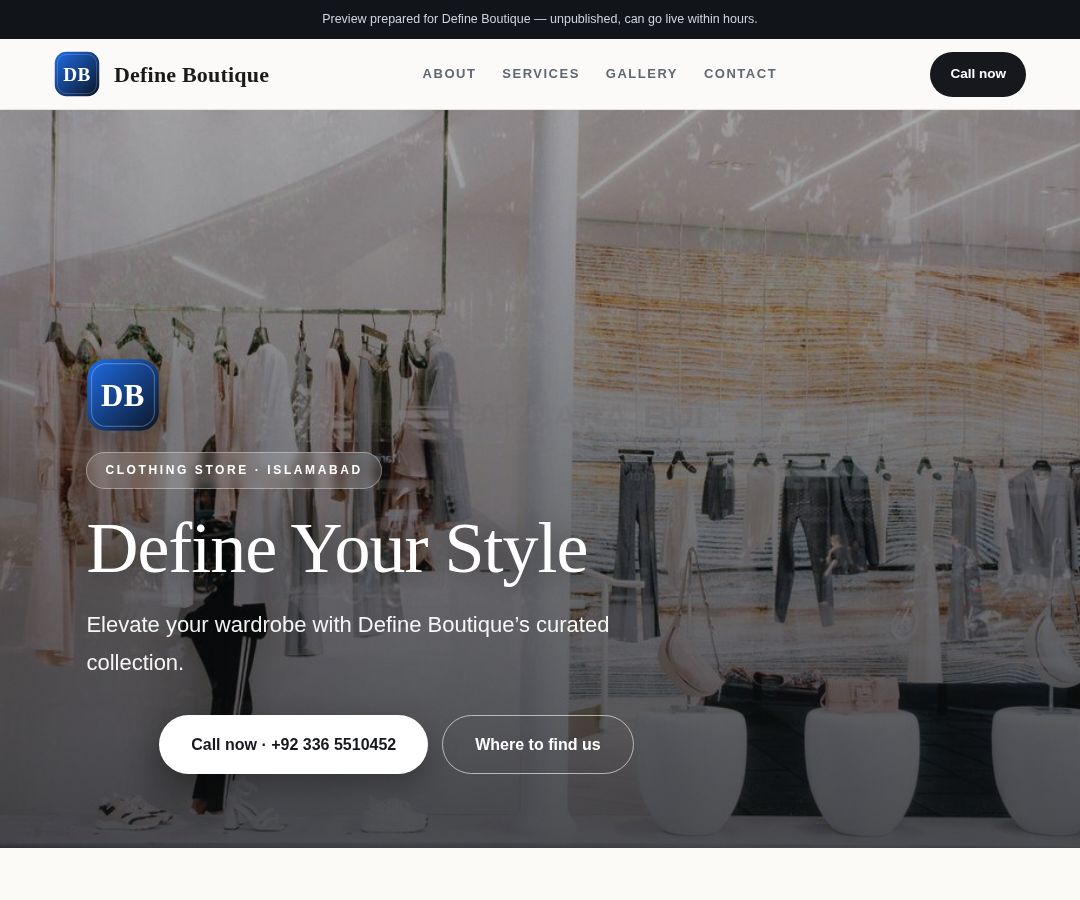 Define Boutique