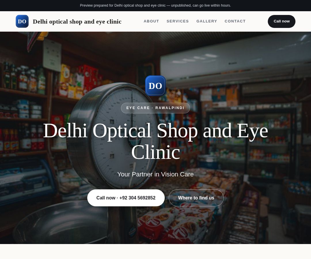 Delhi optical shop and eye clinic