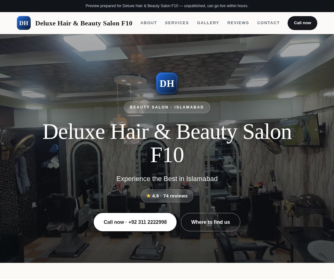 Deluxe Hair & Beauty Salon F10