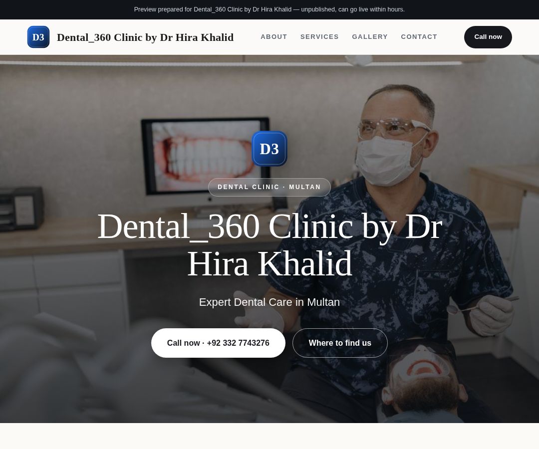 Dental_360 Clinic by Dr Hira Khalid