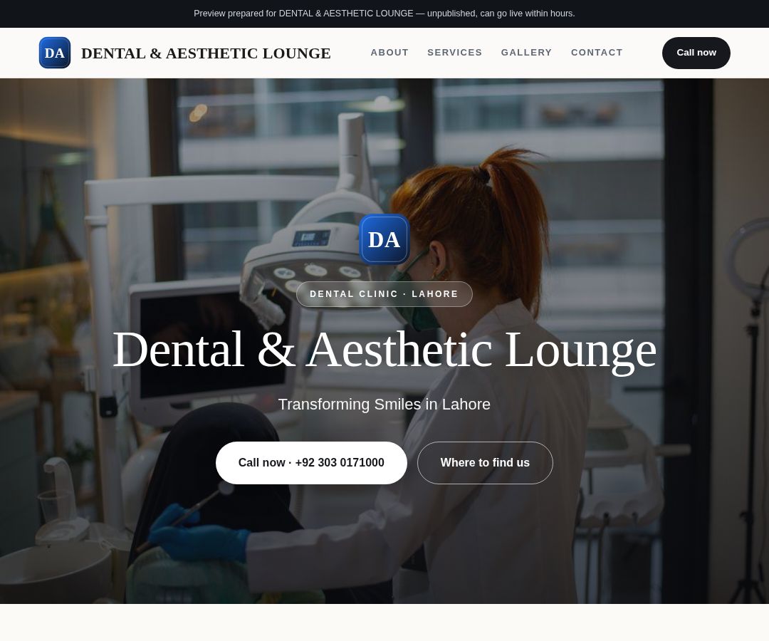 DENTAL & AESTHETIC LOUNGE