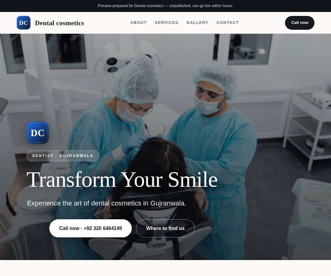 Dental cosmetics