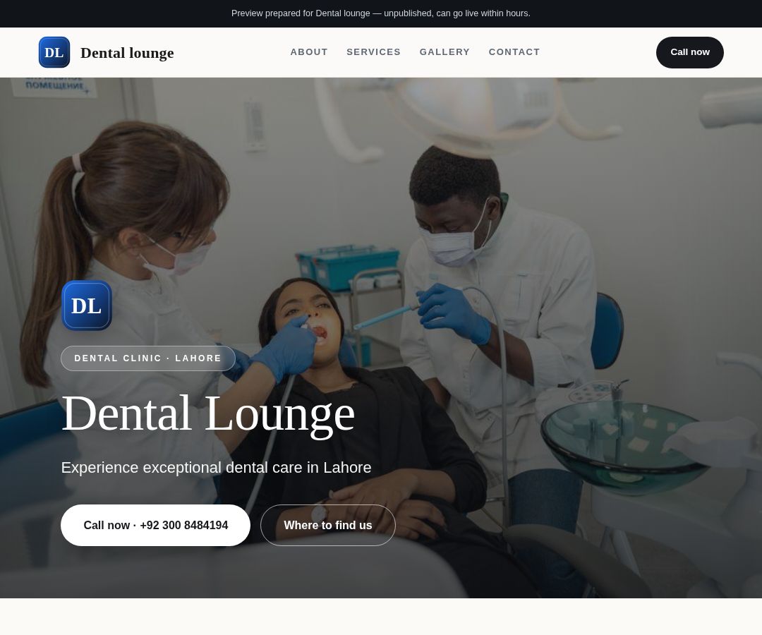 Dental lounge