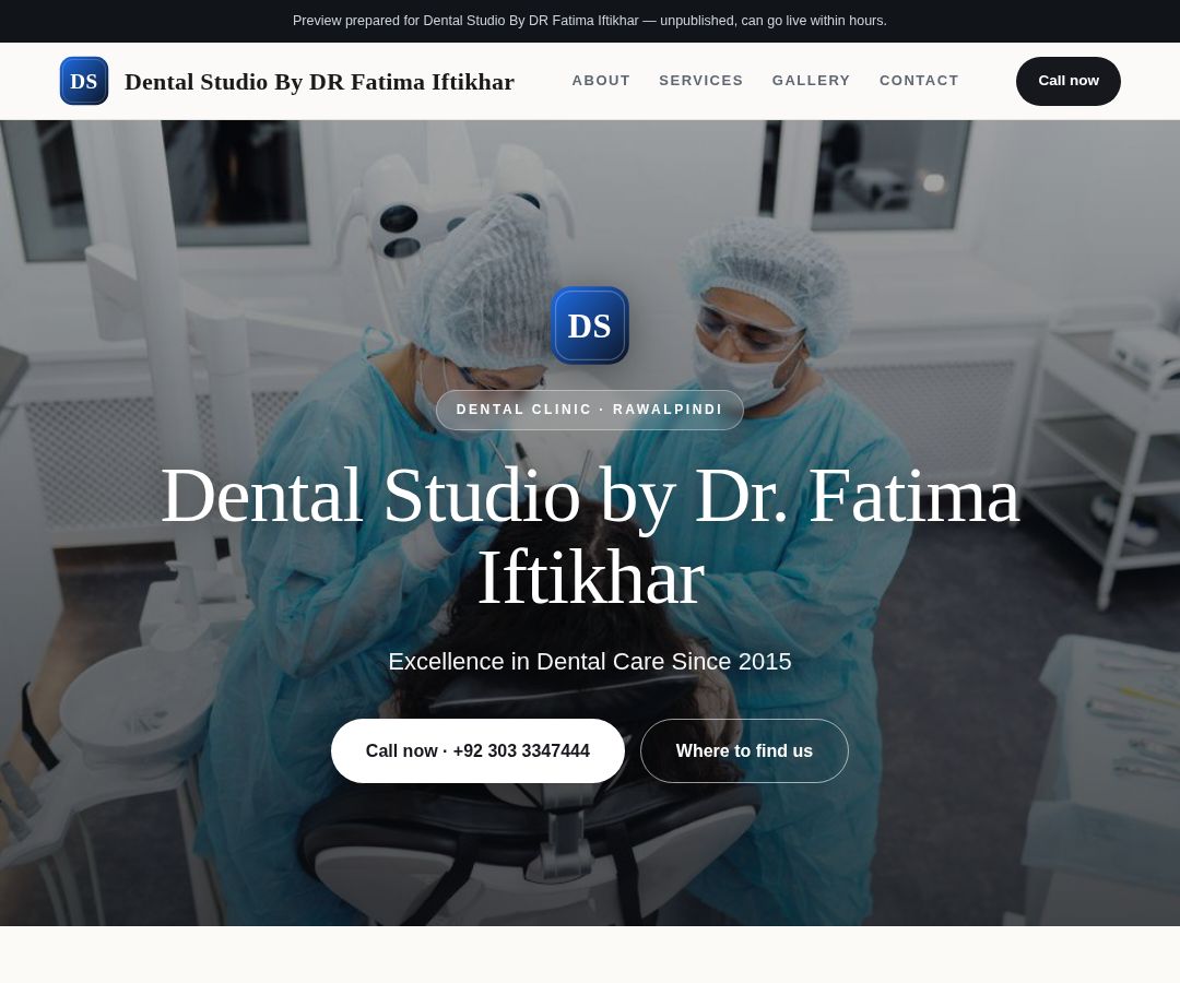 Dental Studio By DR Fatima Iftikhar
