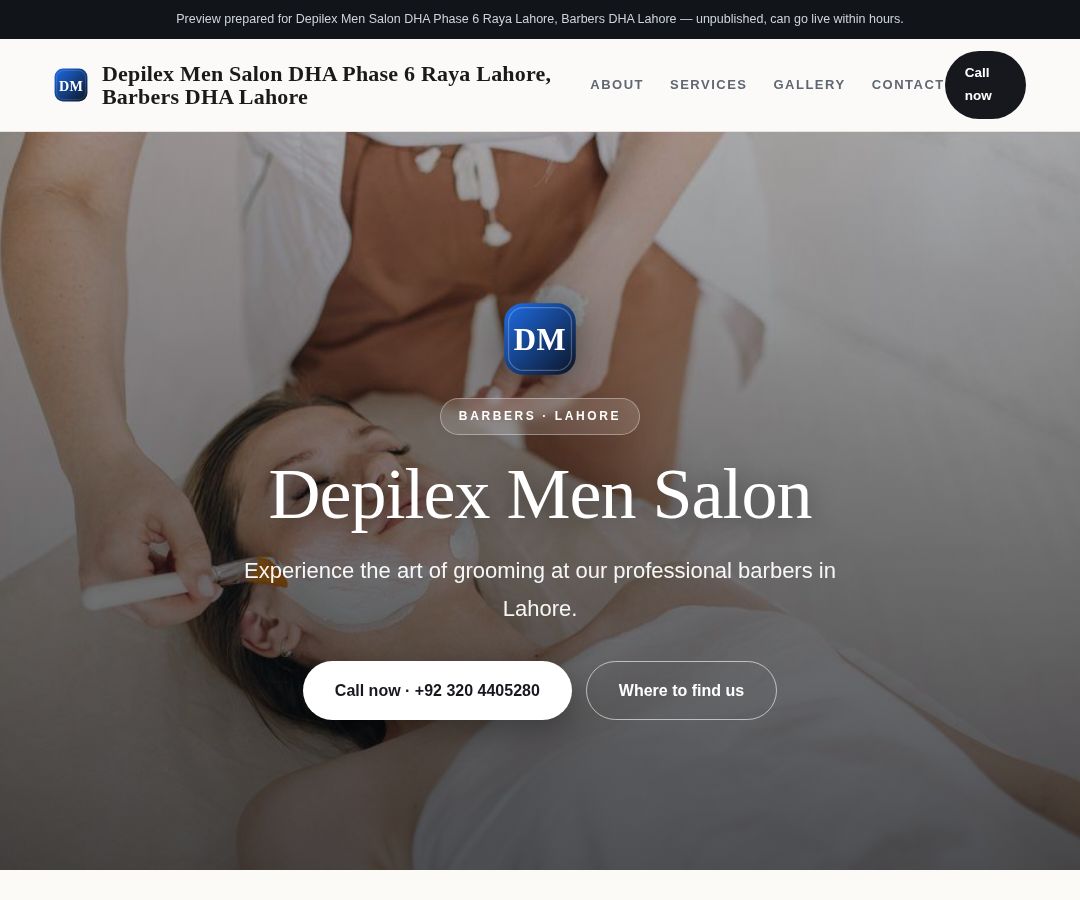 Depilex Men Salon DHA Phase 6 Raya Lahore, Barbers DHA Lahore