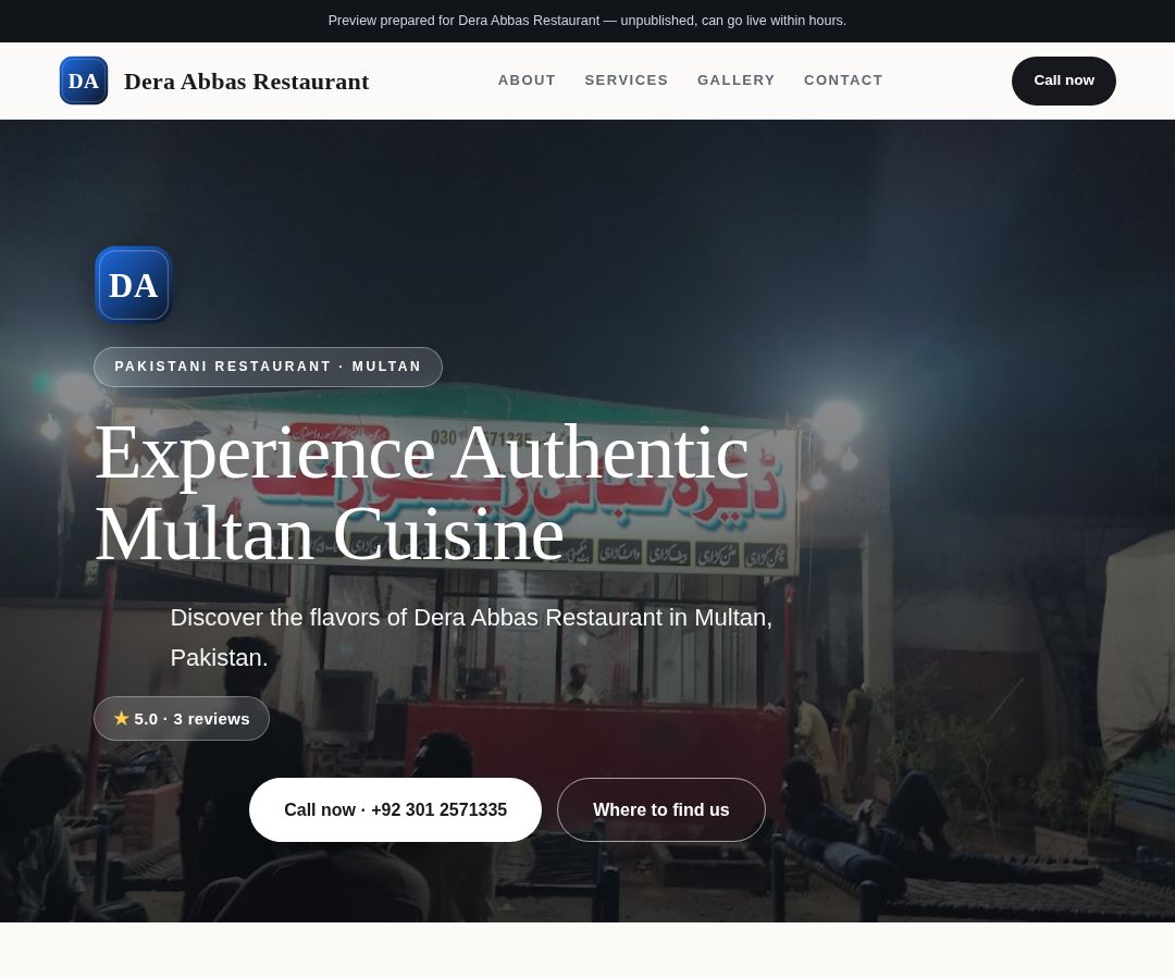 Dera Abbas Restaurant
