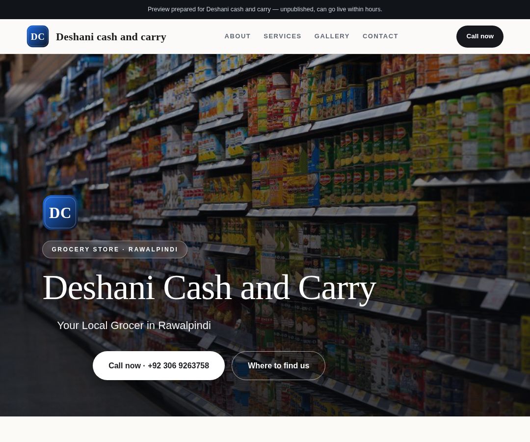 Deshani cash and carry