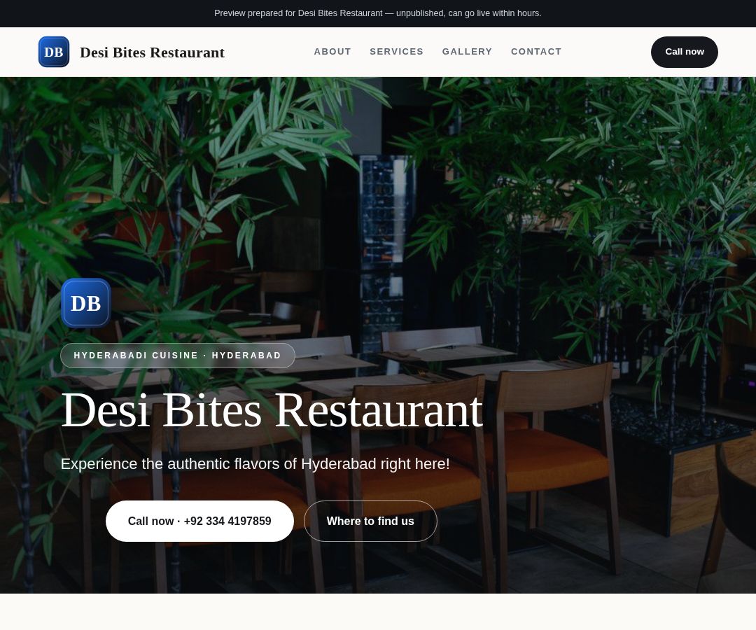 Desi Bites Restaurant