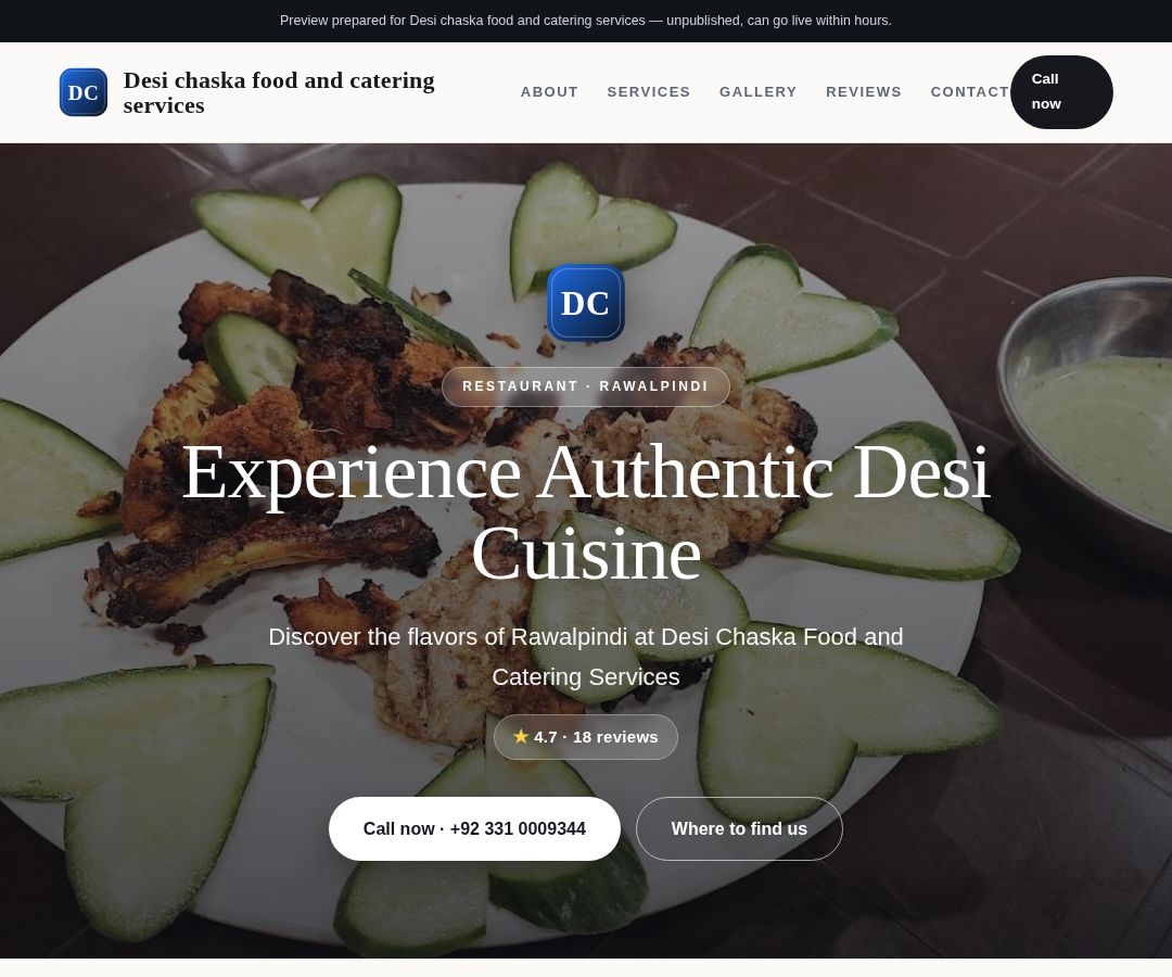 Desi chaska food and catering services