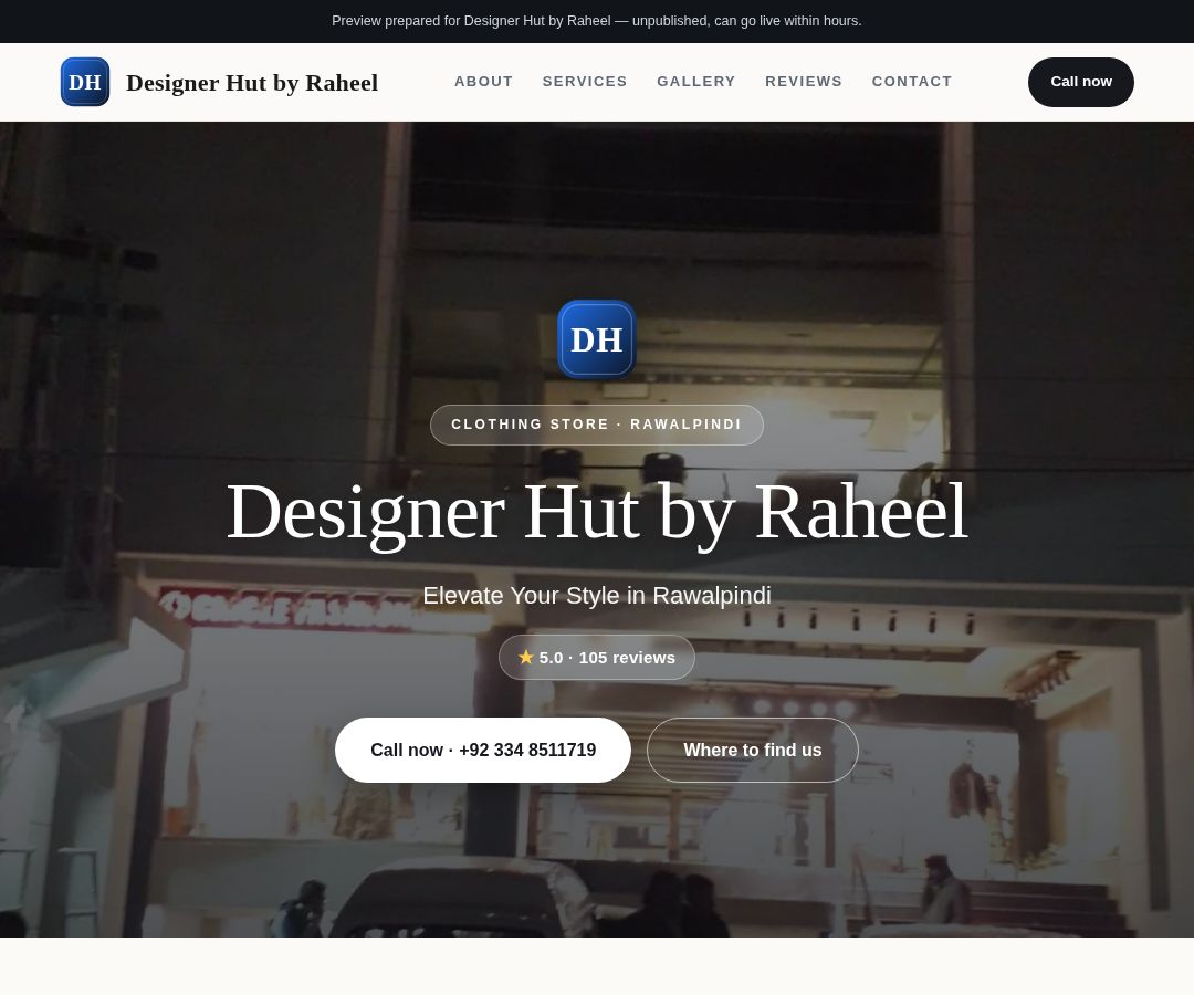 Designer Hut by Raheel