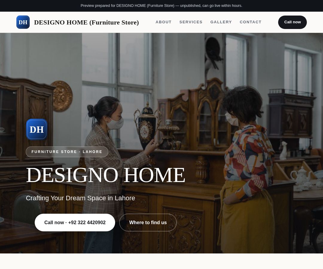 DESIGNO HOME (Furniture Store)