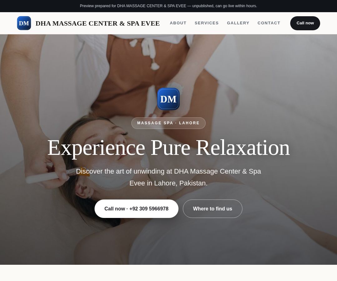 DHA MASSAGE CENTER & SPA EVEE