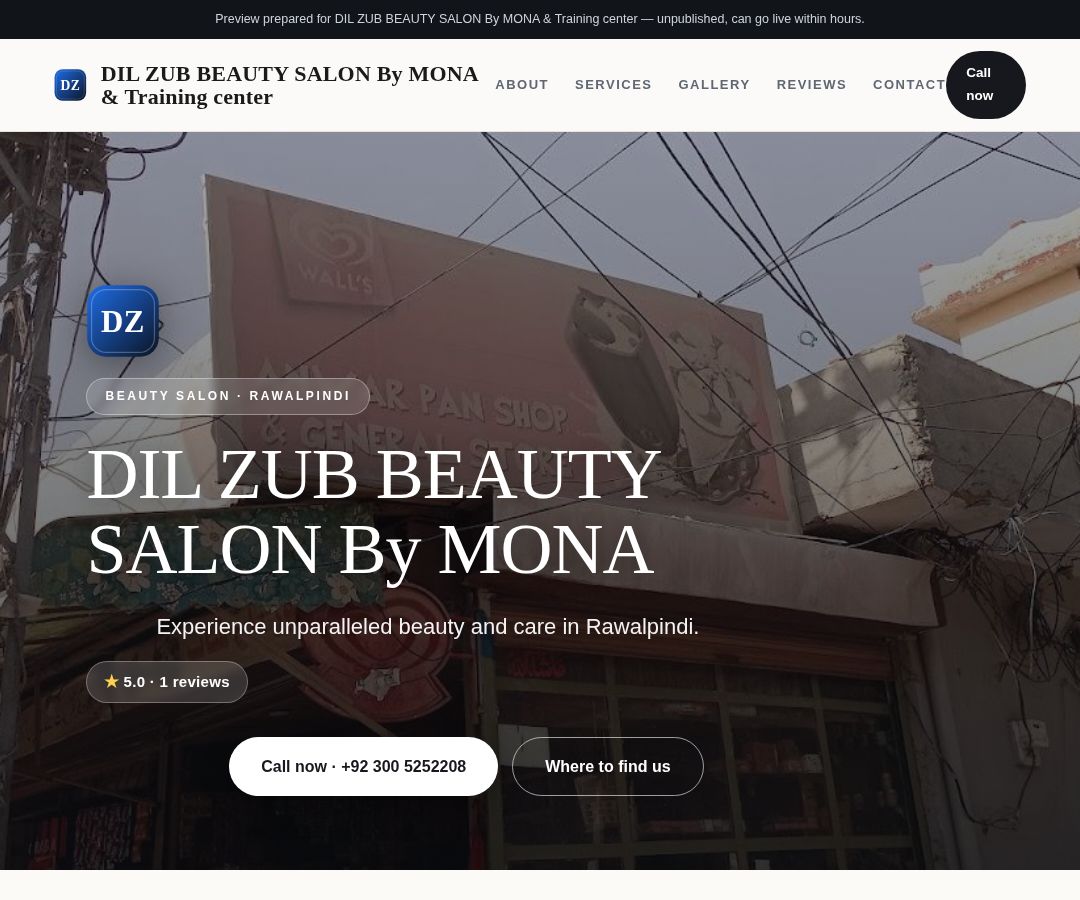DIL ZUB BEAUTY SALON By MONA & Training center