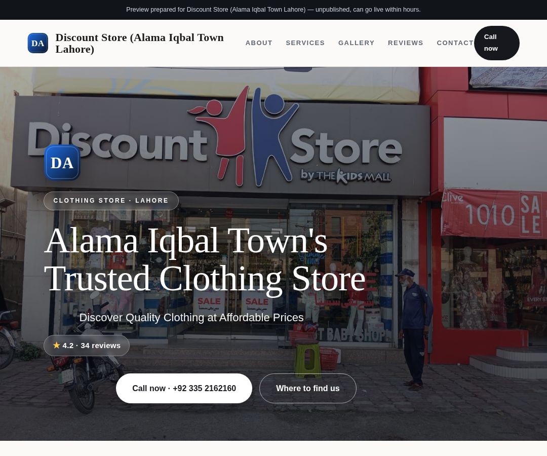 Discount Store (Alama Iqbal Town Lahore)