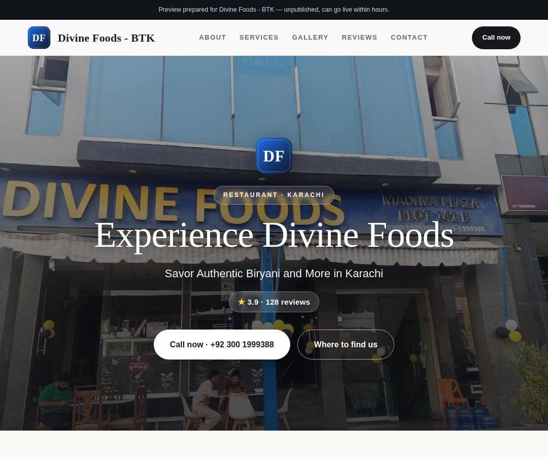 Divine Foods - BTK