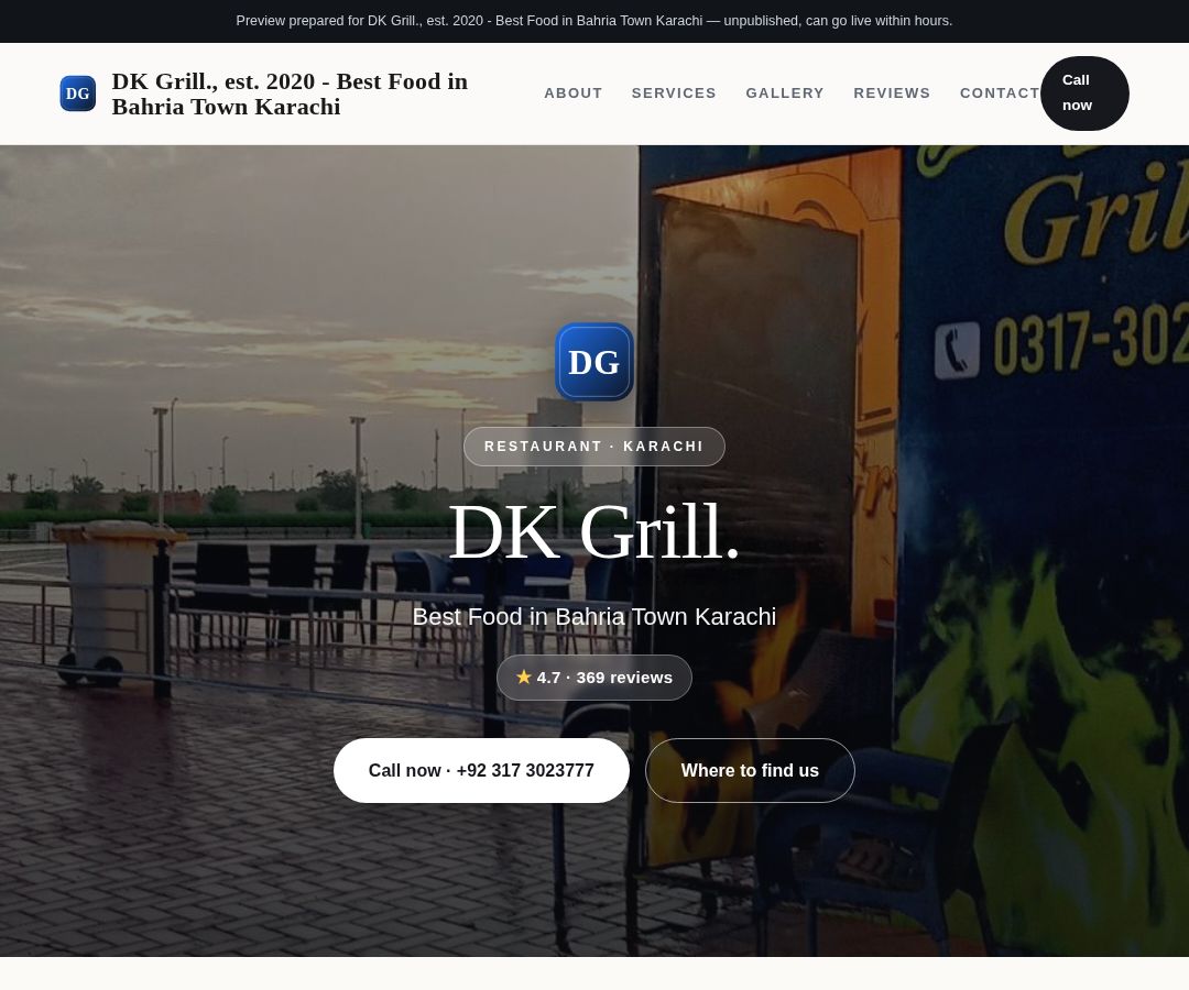 DK Grill., est. 2020 - Best Food in Bahria Town Karachi